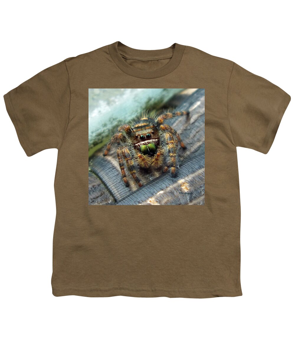 Duane Mccullough Youth T-Shirt featuring the photograph Jumper Spider 3 by Duane McCullough
