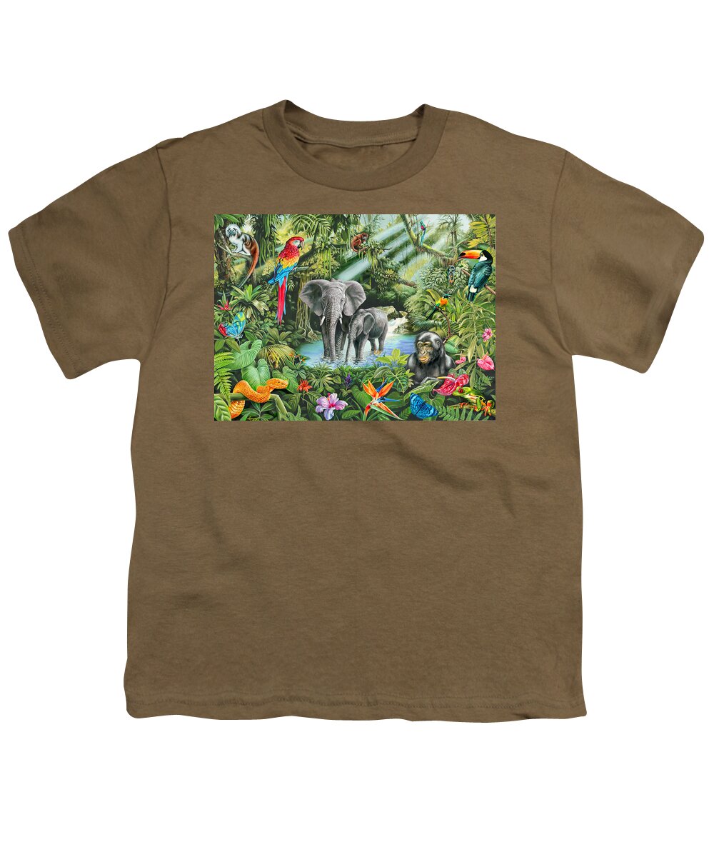 Animal Youth T-Shirt featuring the photograph Jungle by MGL Meiklejohn Graphics Licensing