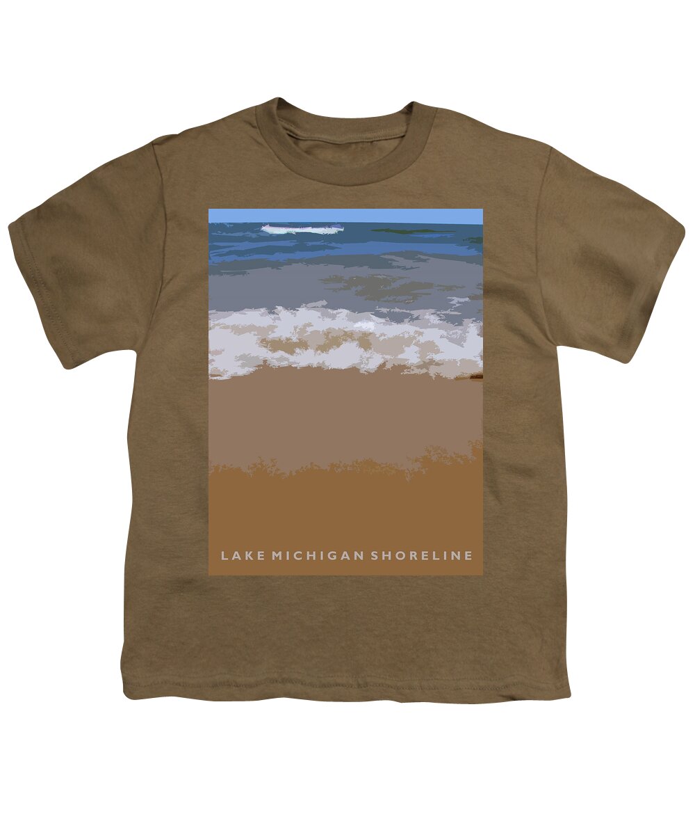 Beach Youth T-Shirt featuring the photograph Lake Michigan Shoreline by Michelle Calkins