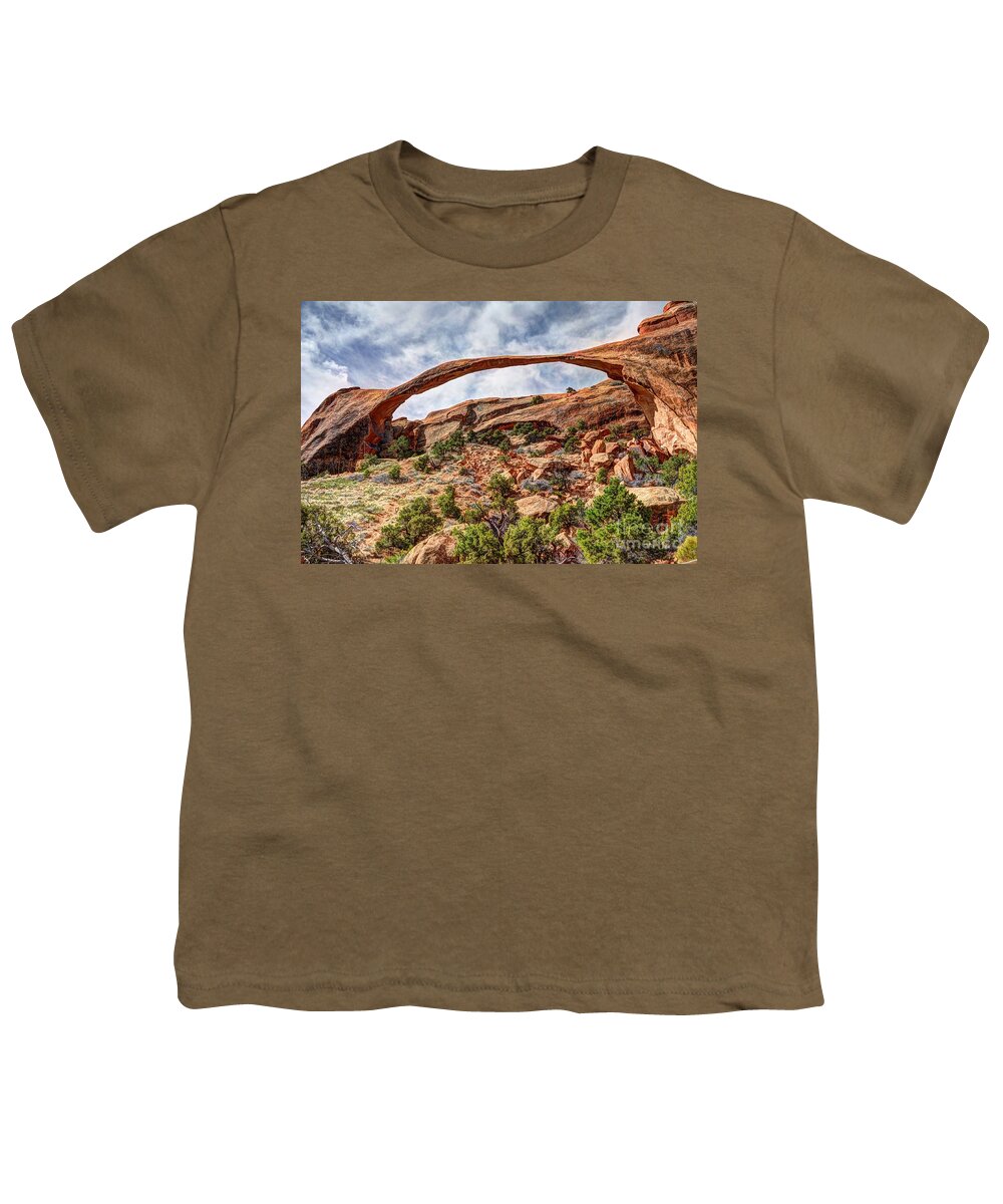 Landscape Arch Youth T-Shirt featuring the photograph Landscape Arch - Arches National Park by Gary Whitton