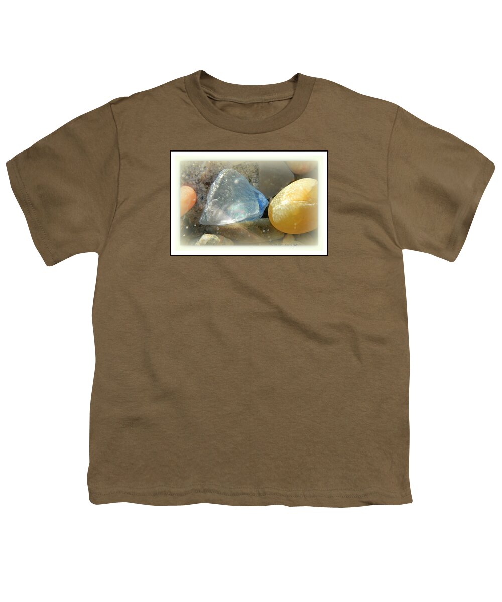 Beach Youth T-Shirt featuring the photograph Le Coeur de la Mer by Kathy Barney