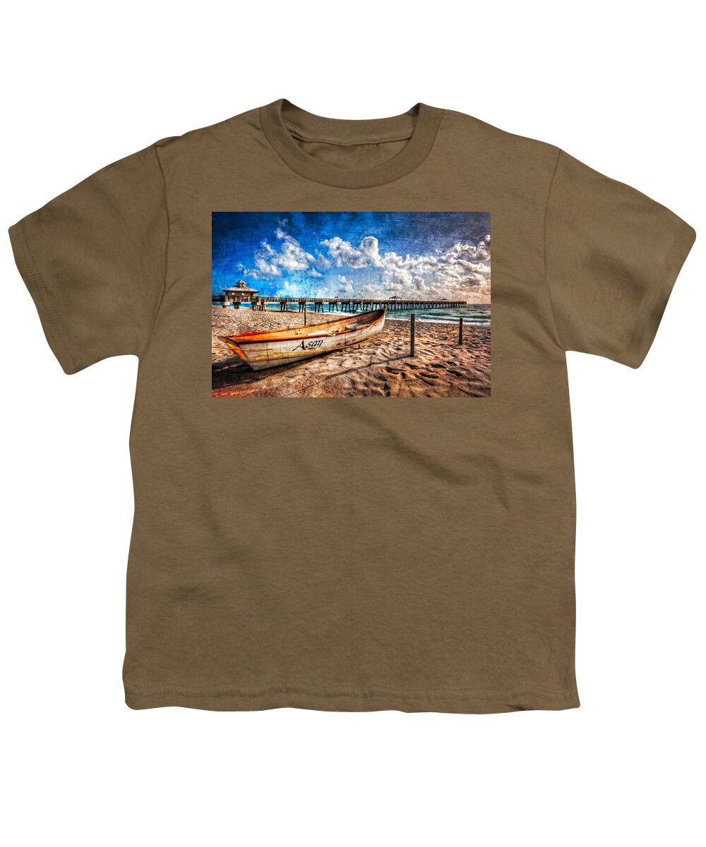 Boats Youth T-Shirt featuring the photograph Lifeguard Boat by Debra and Dave Vanderlaan