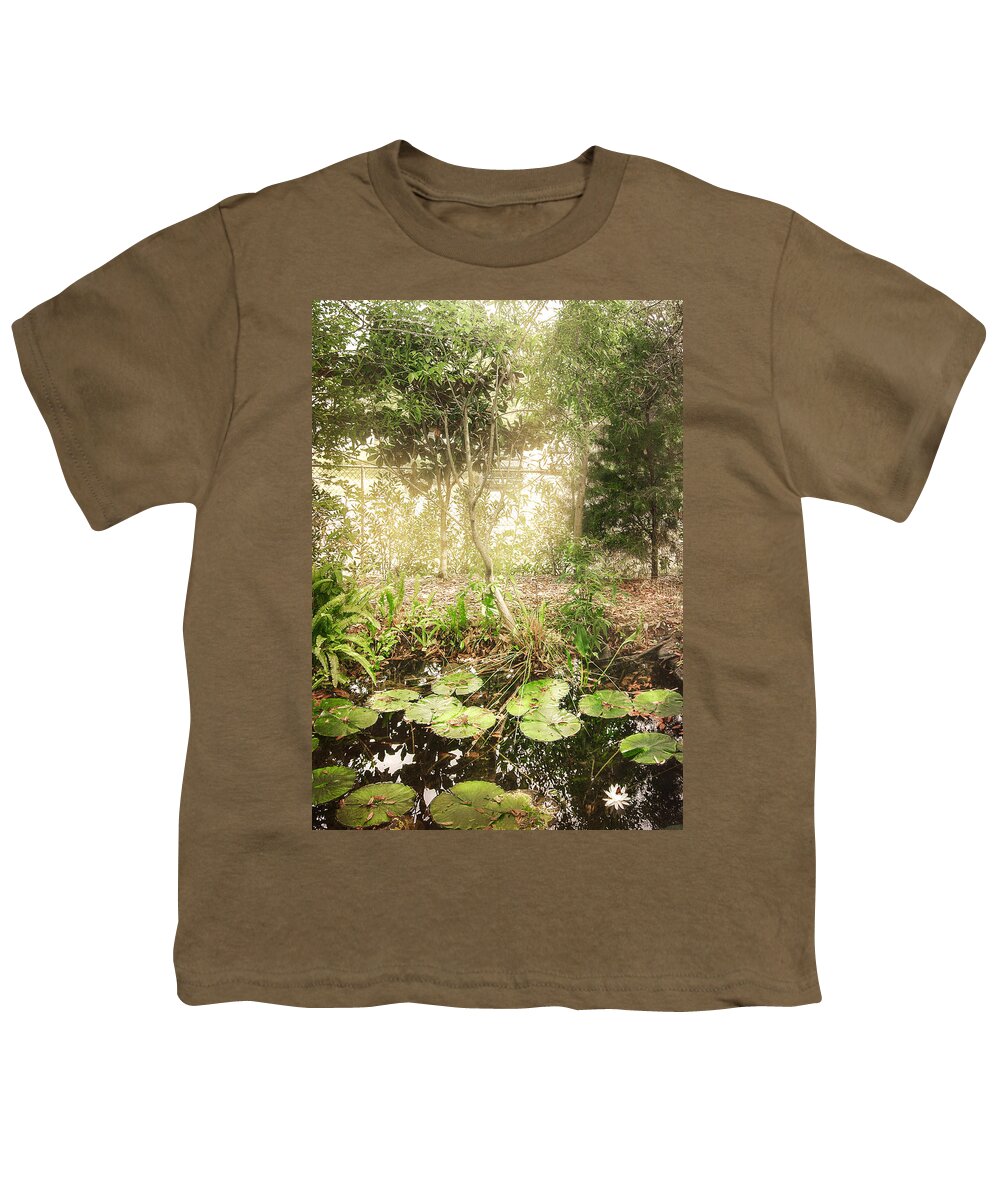 Tranquil Youth T-Shirt featuring the photograph Lily Pond by Judy Hall-Folde