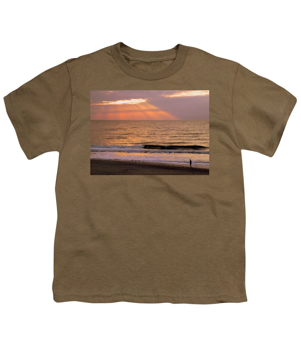 Beach Youth T-Shirt featuring the mixed media Meditation Time by Trish Tritz