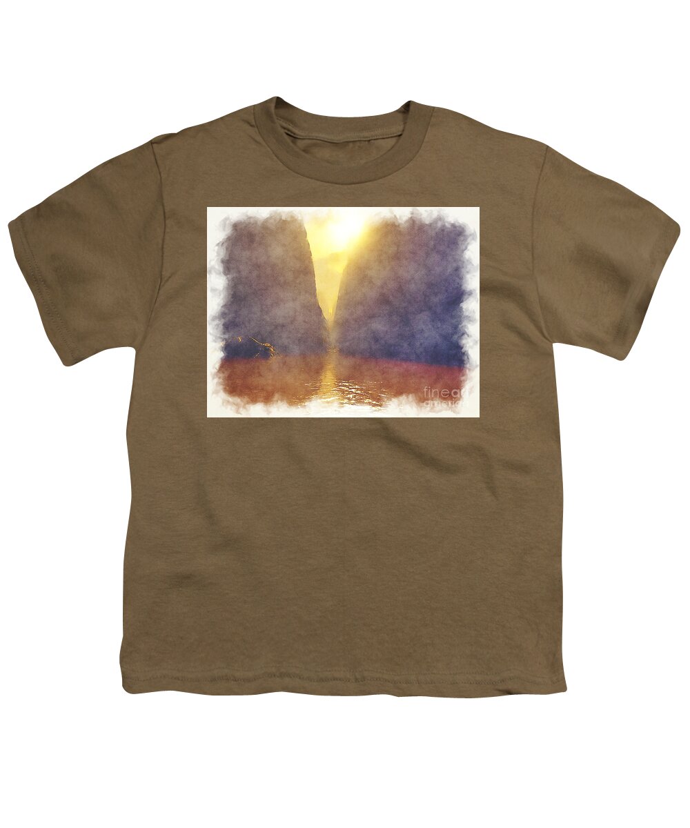Missoula Trench Youth T-Shirt featuring the digital art Missoula Trench by Phil Perkins