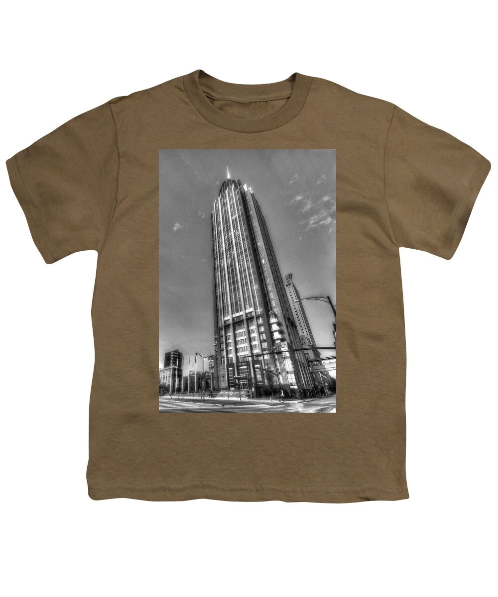 Alabama Youth T-Shirt featuring the digital art Mobile Skyline by Michael Thomas