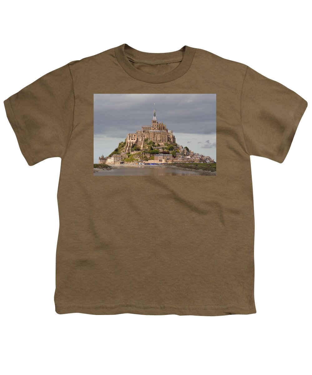 Mont St Michel Youth T-Shirt featuring the photograph Mont St Michel by Wes and Dotty Weber