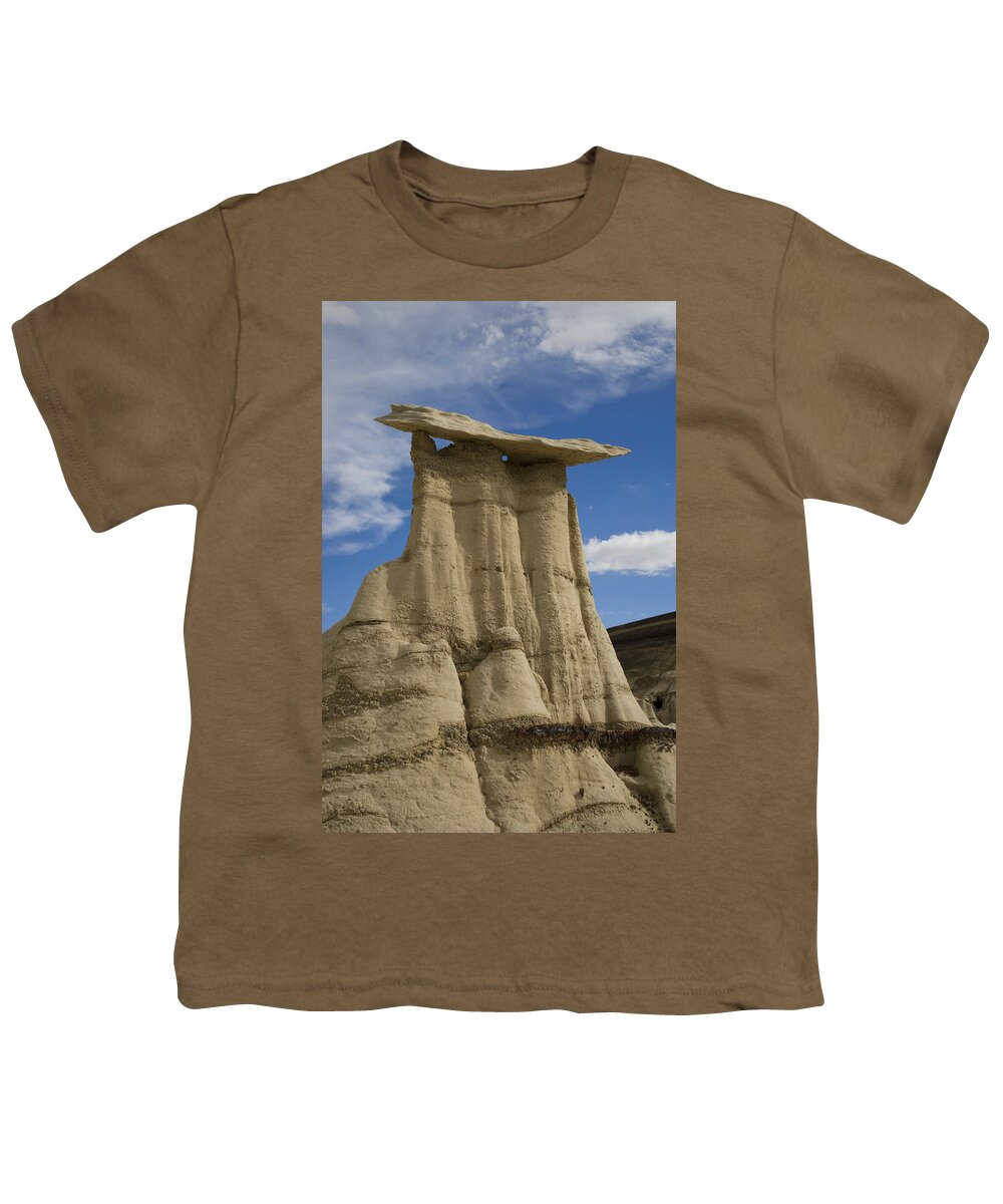 Feb0514 Youth T-Shirt featuring the photograph Mushroom Hoodoo Bisti Wilderness by Tom Vezo