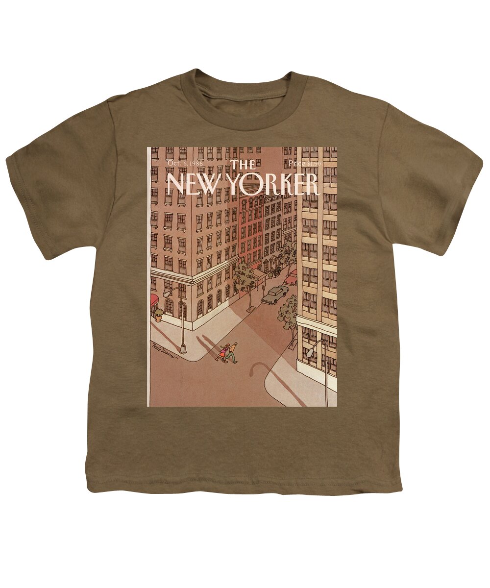 Urban Youth T-Shirt featuring the painting New Yorker October 6th, 1986 by Roxie Munro