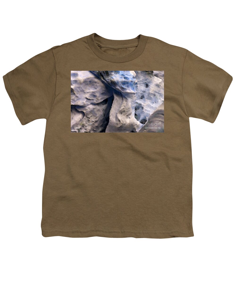Abstract Youth T-Shirt featuring the photograph Oceans Edge by Gwyn Newcombe