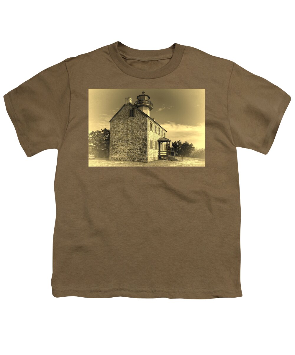Joan Carroll Youth T-Shirt featuring the photograph Old Time East Point Light by Joan Carroll