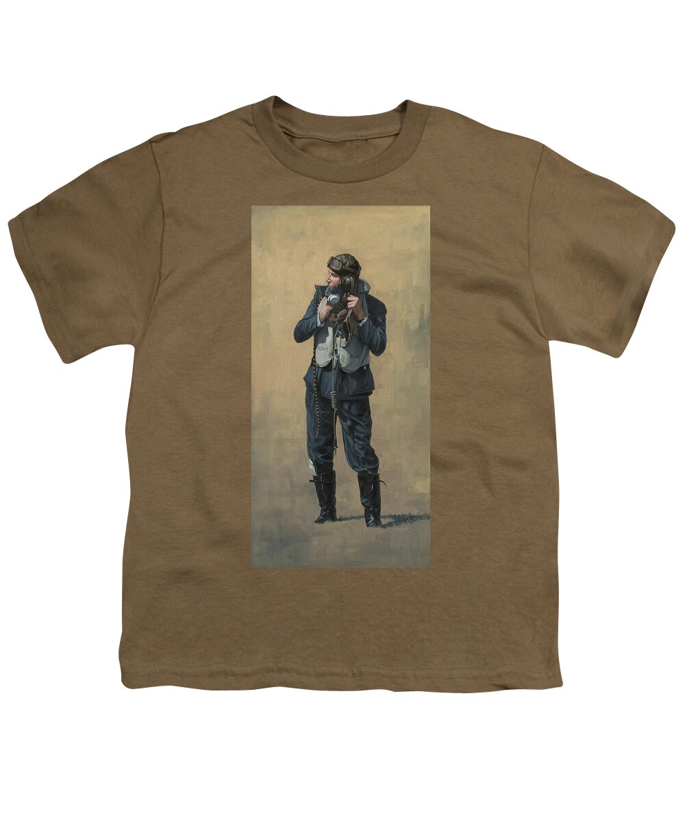 Battle Of Britain Youth T-Shirt featuring the painting One of The Few by Wade Meyers