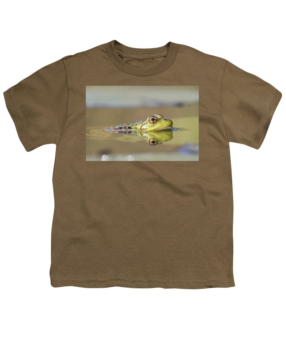 Feb0514 Youth T-Shirt featuring the photograph Pickerel Frog Nova Scotia Canada by Scott Leslie