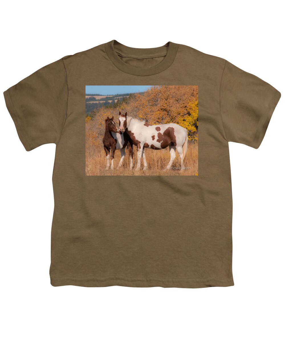Water Youth T-Shirt featuring the photograph Pintos in Glacier National Park by Brenda Jacobs