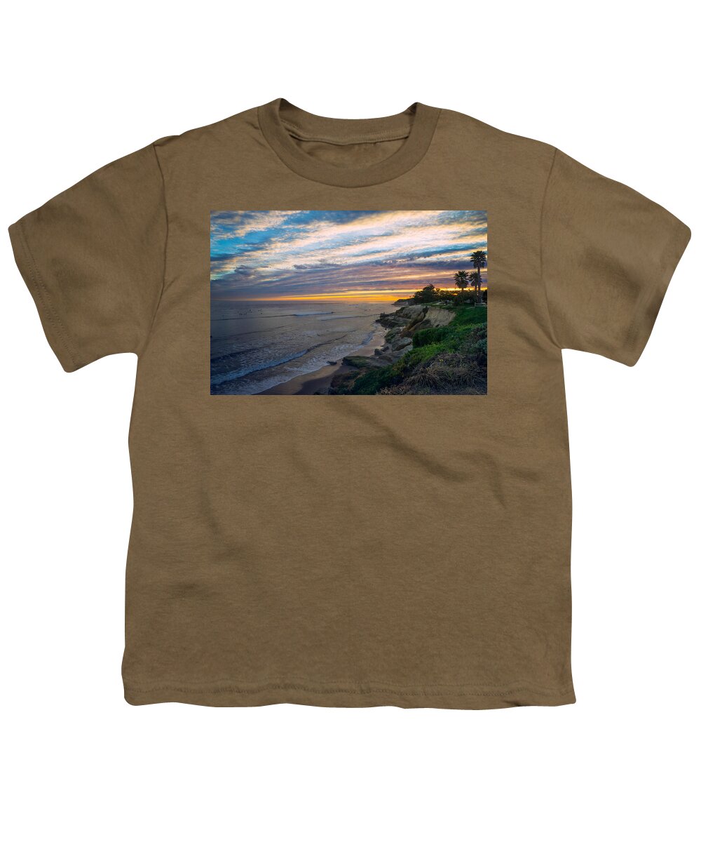 Pleasure Point Youth T-Shirt featuring the photograph Pleasure Point Sky by Weir Here And There