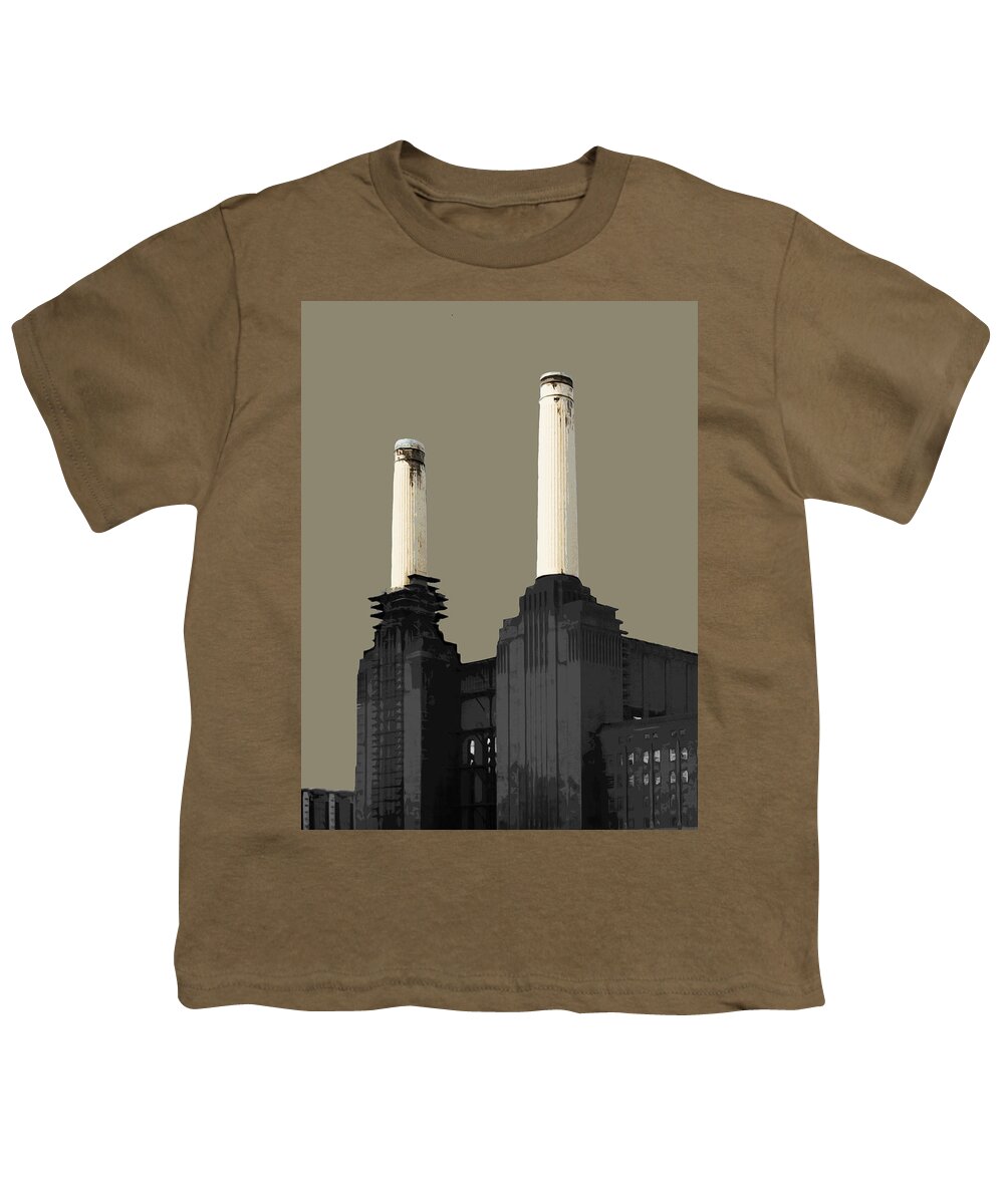Eye Youth T-Shirt featuring the mixed media Power - French GREY by BFA Prints