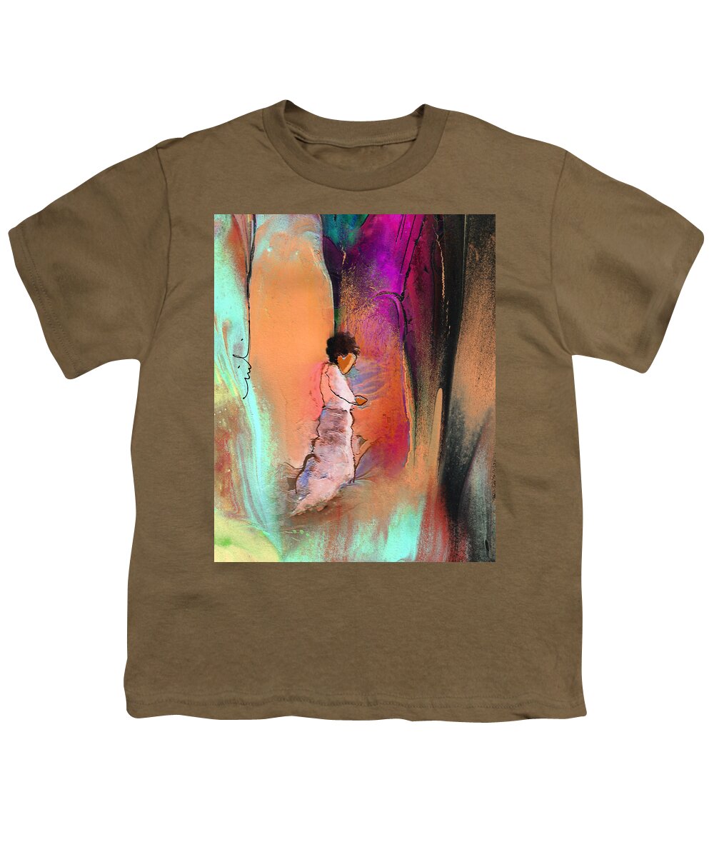 Religion Youth T-Shirt featuring the painting Prayer Of A Child 02 by Miki De Goodaboom