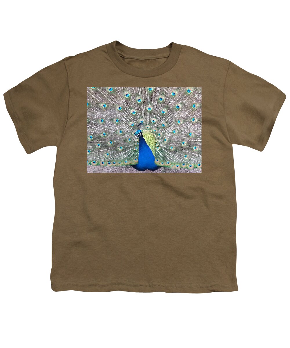 Peacock Youth T-Shirt featuring the photograph Pride by Caryl J Bohn