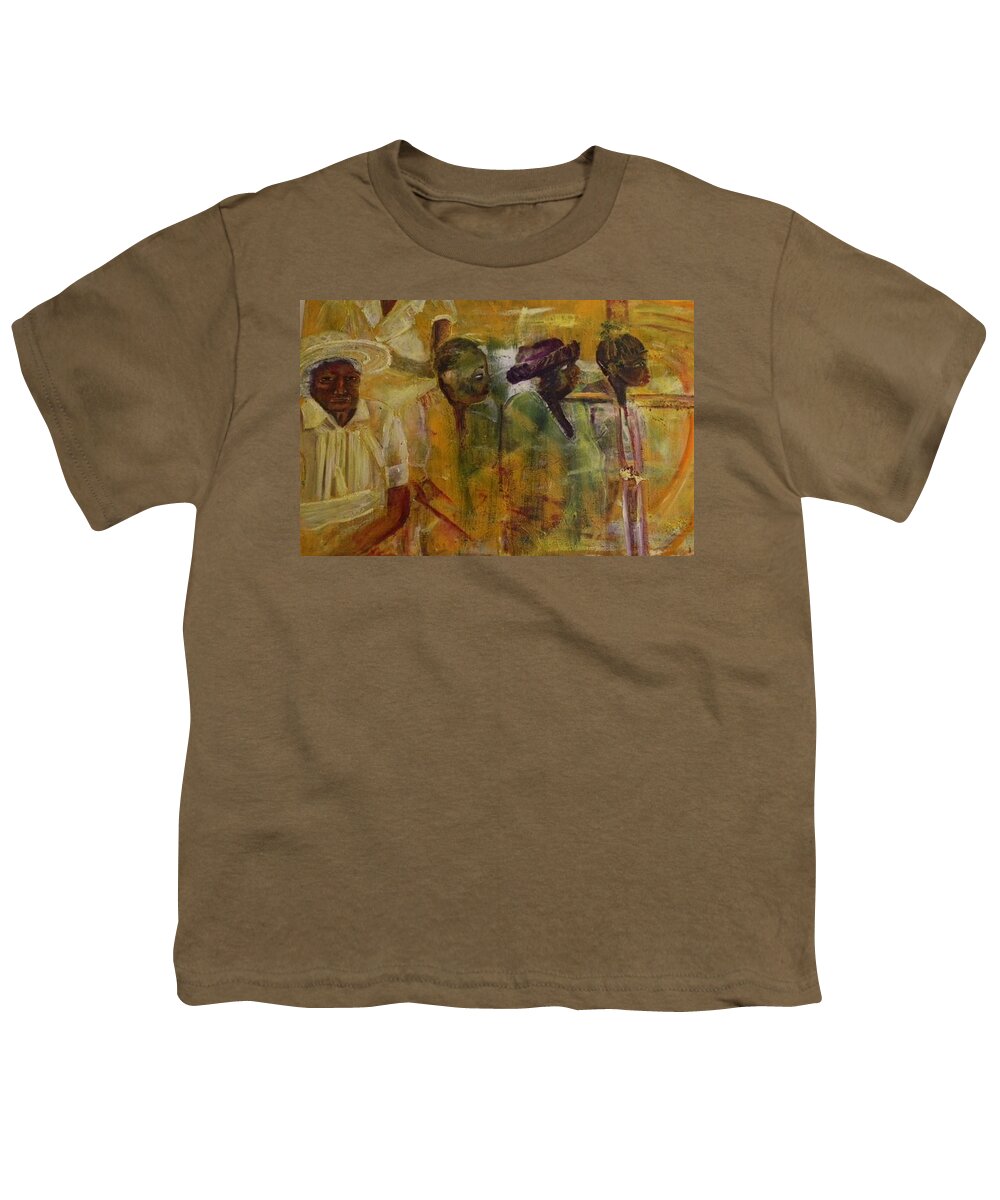 Church Members Youth T-Shirt featuring the painting Providence Baptist Church by Peggy Blood