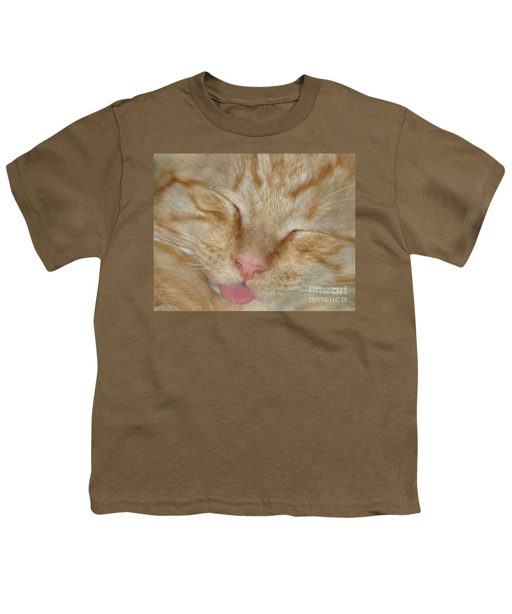Cat Youth T-Shirt featuring the photograph Raspberry by Living Color Photography Lorraine Lynch