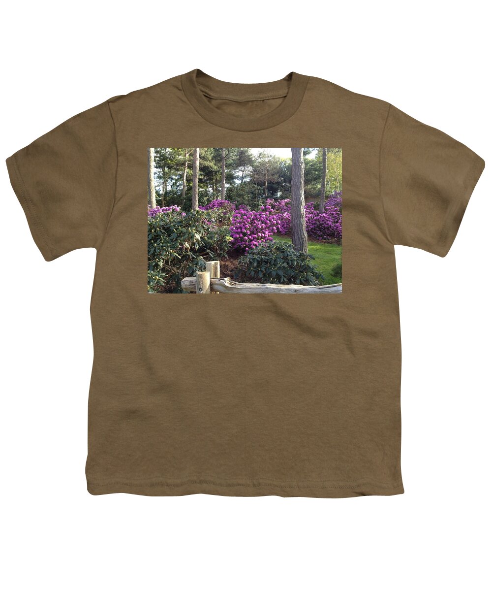 Purple Youth T-Shirt featuring the photograph Rhododendron Garden by Pema Hou