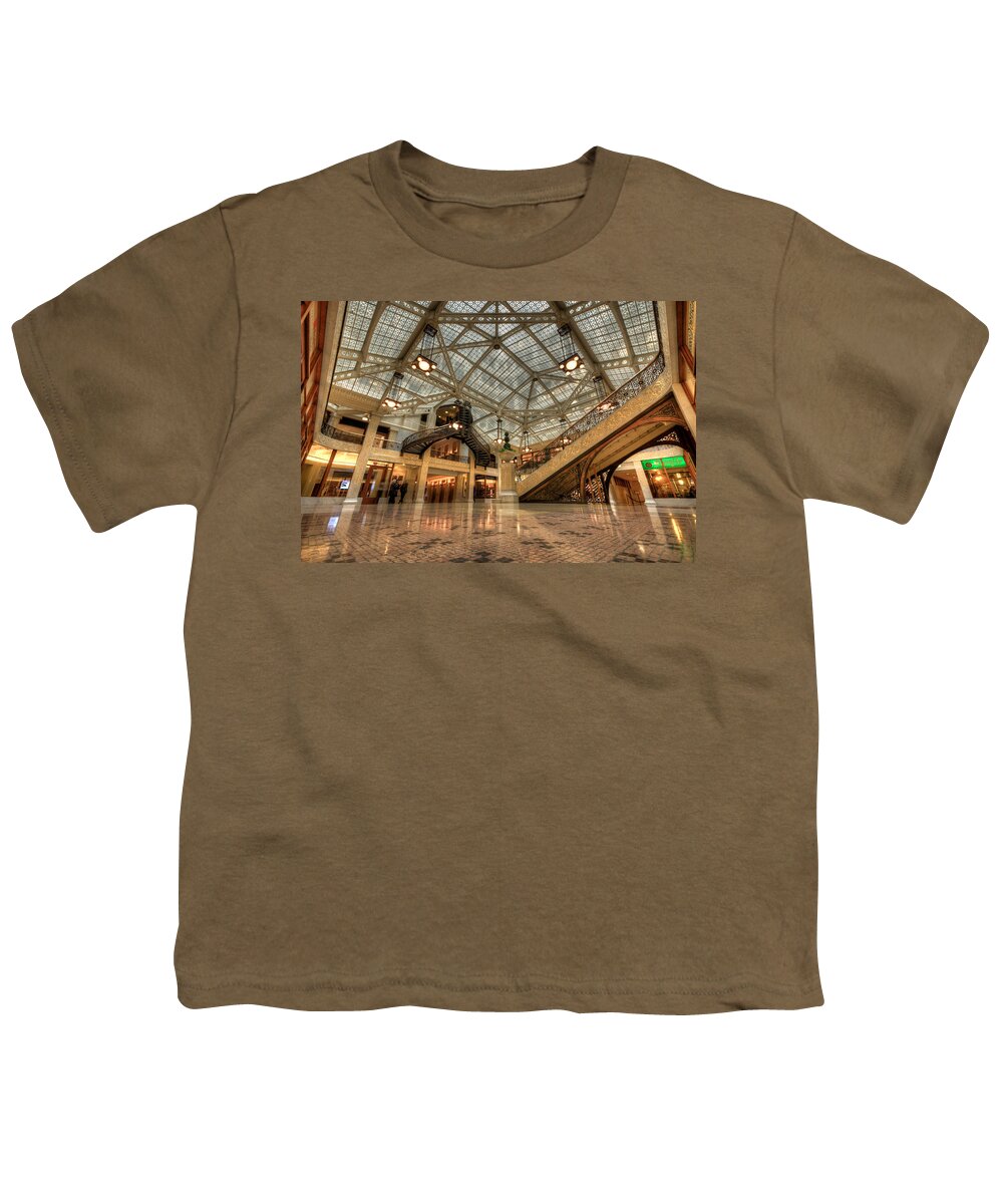 Chicago Youth T-Shirt featuring the photograph Rookery Building Main Lobby and Atrium by Anthony Doudt