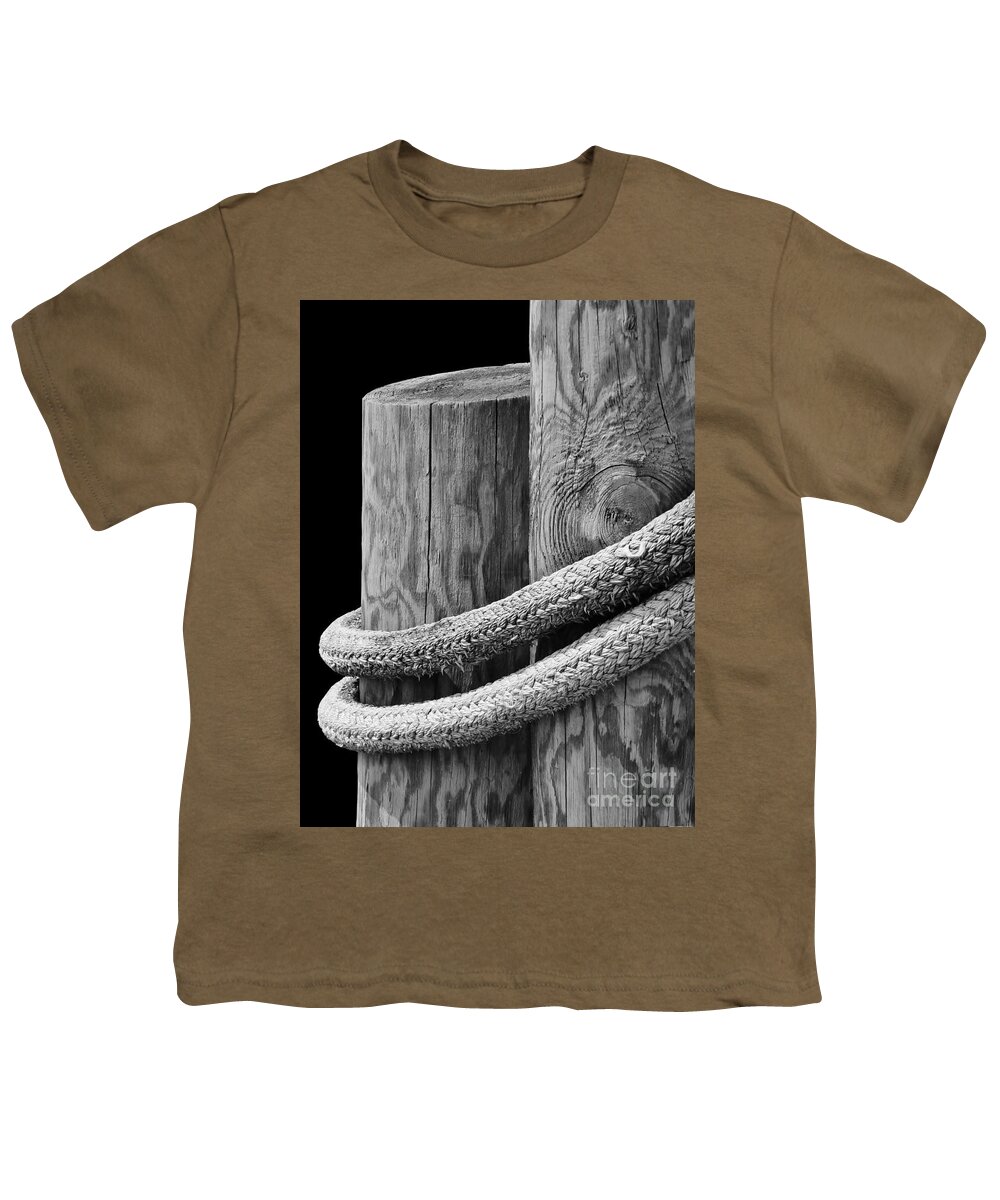 Maine Youth T-Shirt featuring the photograph Ropes by Karin Pinkham