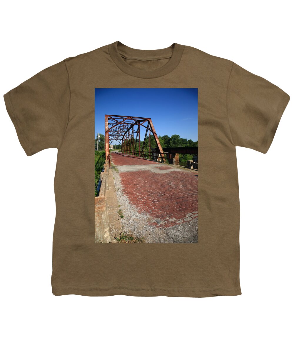 66 Youth T-Shirt featuring the photograph Route 66 - One Lane Bridge 2012 by Frank Romeo