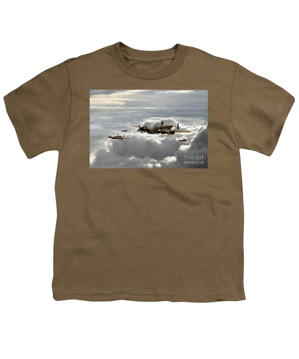 Handley Page Halifax Youth T-Shirt featuring the digital art Ruhr Valley Express by Airpower Art