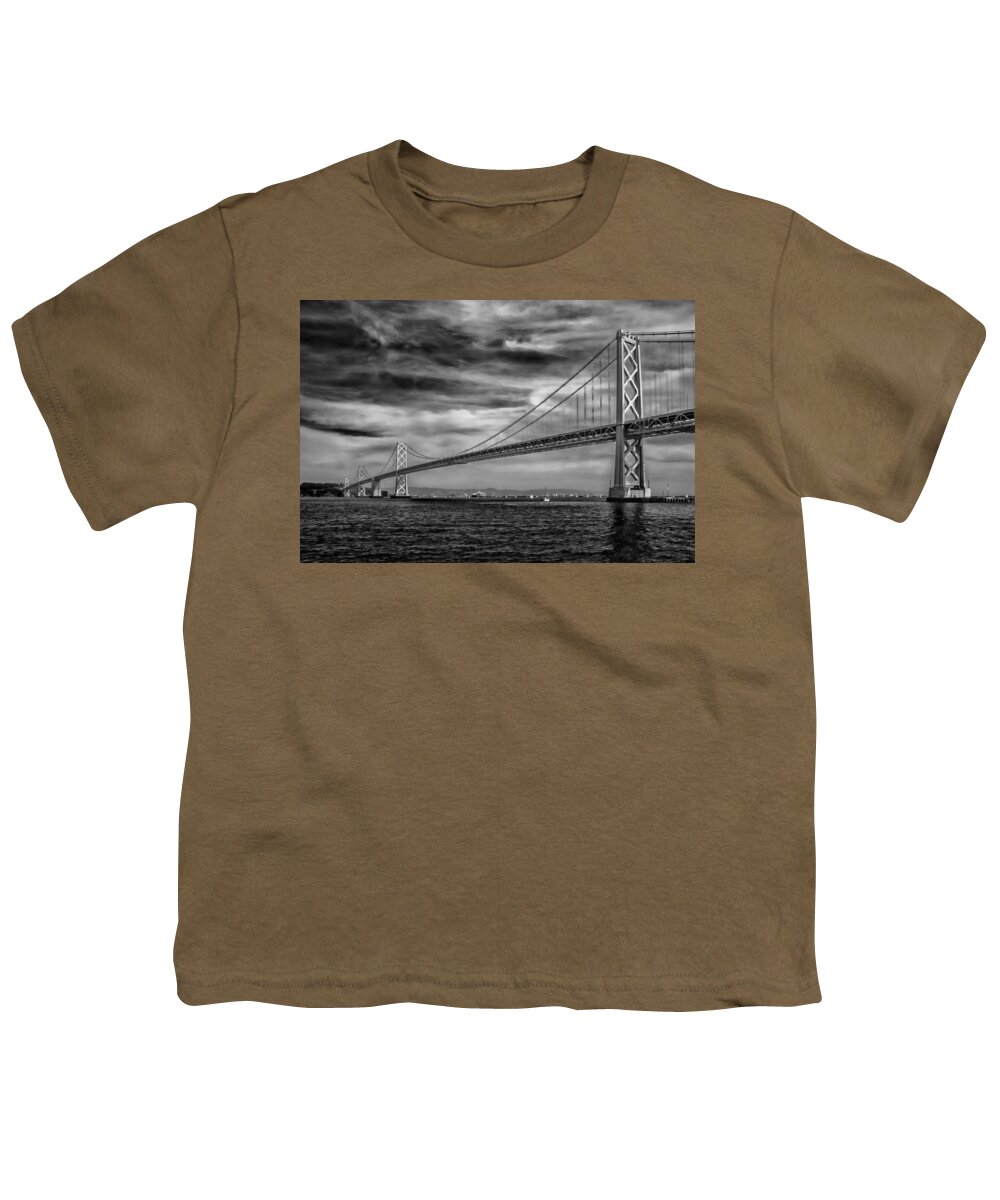 Art Youth T-Shirt featuring the photograph San Francisco - Oakland Bay Bridge by Ron Pate