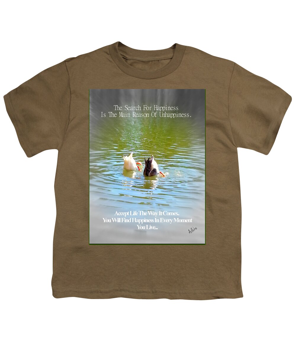  Aduke Youth T-Shirt featuring the photograph Search for happiness by Maria Aduke Alabi