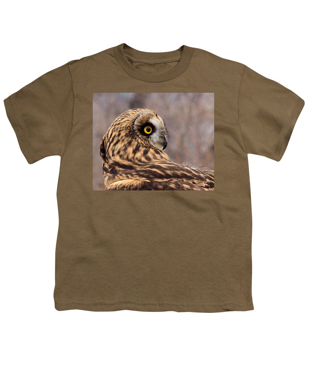 Owl Youth T-Shirt featuring the photograph Short-eared Owl 1 by Kae Cheatham