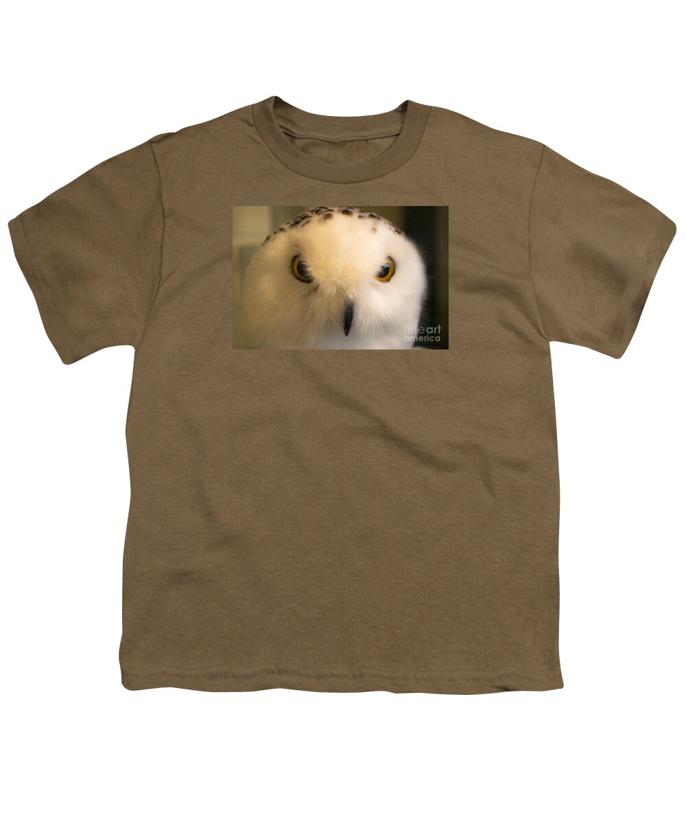 Snowy Owl Youth T-Shirt featuring the photograph Snowy Owl of the Dunes by Verana Stark