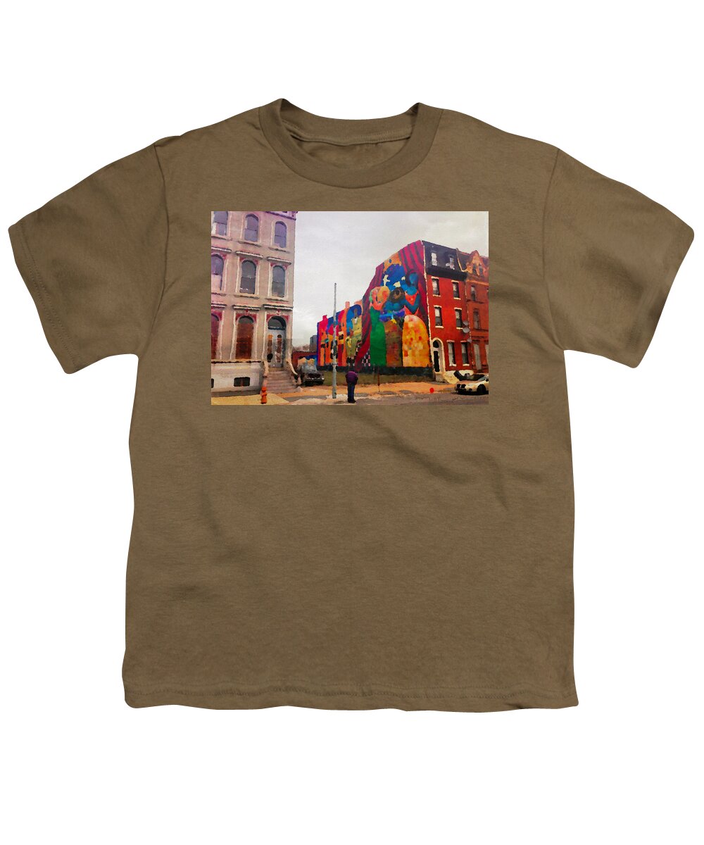 Mural Youth T-Shirt featuring the photograph Some Color In Philly by Alice Gipson
