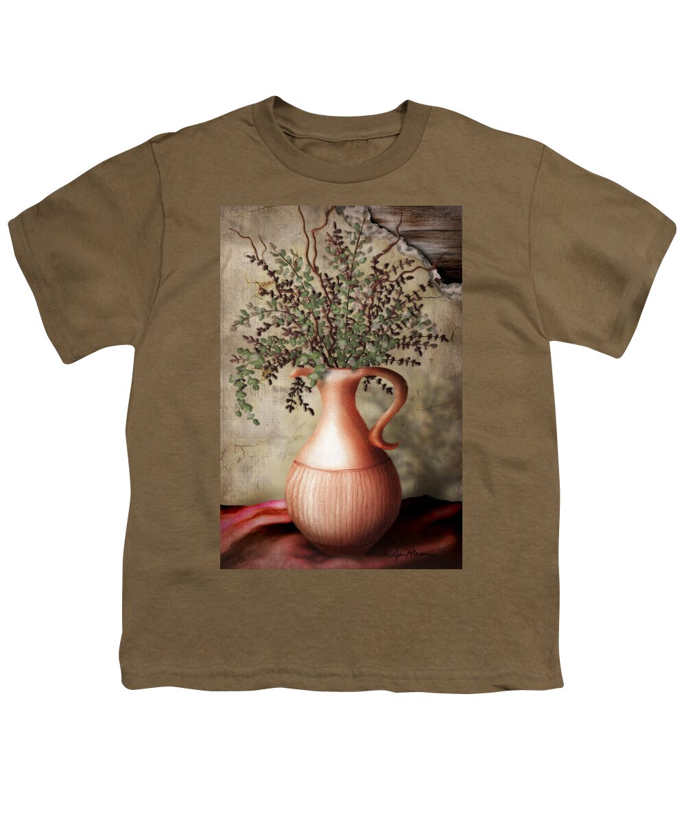 Pitcher Youth T-Shirt featuring the digital art Still Life I by April Moen