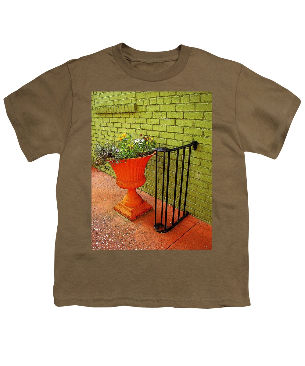 Fine Art Youth T-Shirt featuring the photograph Still Life in Colorful Alley by Rodney Lee Williams