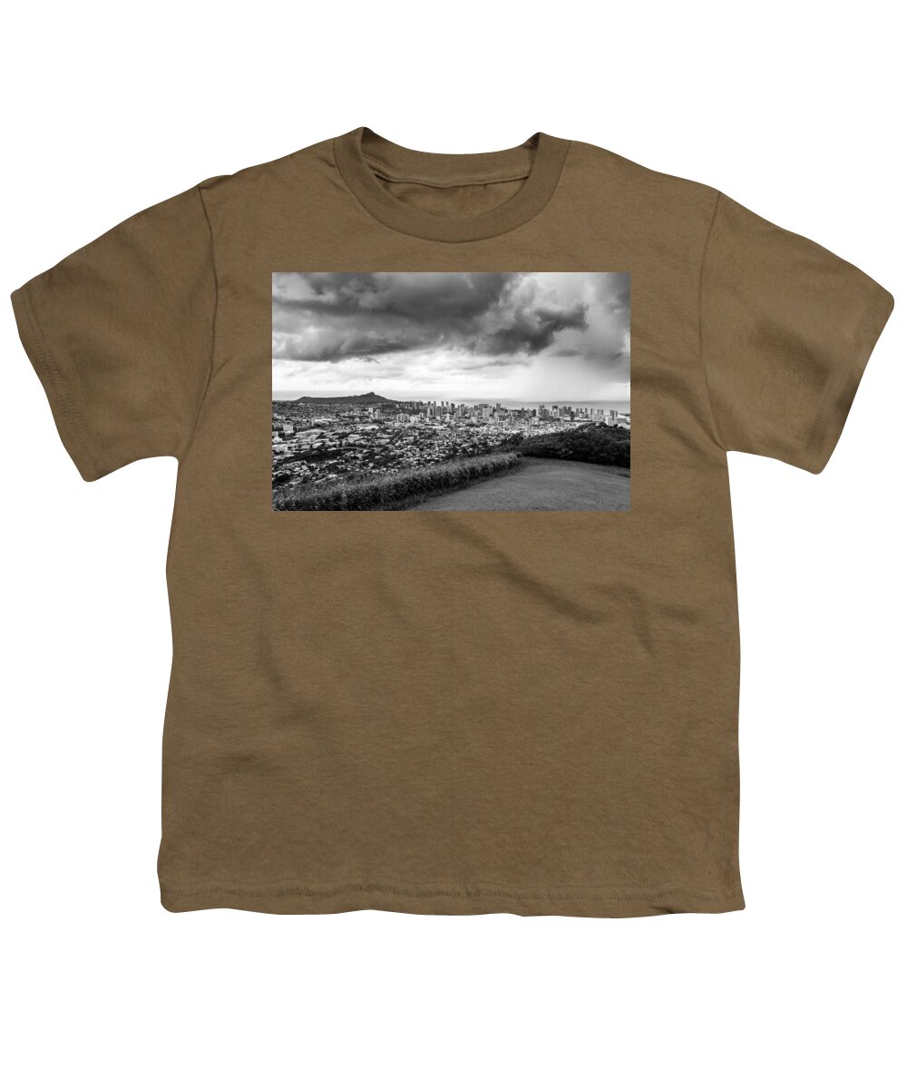 Hawaii Youth T-Shirt featuring the photograph Storm Over Honolulu by Jason Chu
