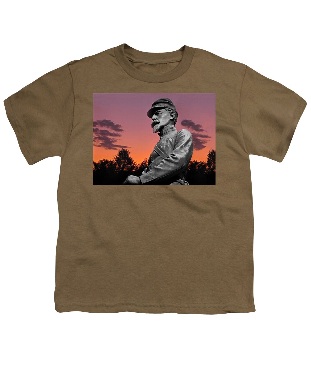 Civil War Youth T-Shirt featuring the photograph Sunset at Gettysburg by David Dehner