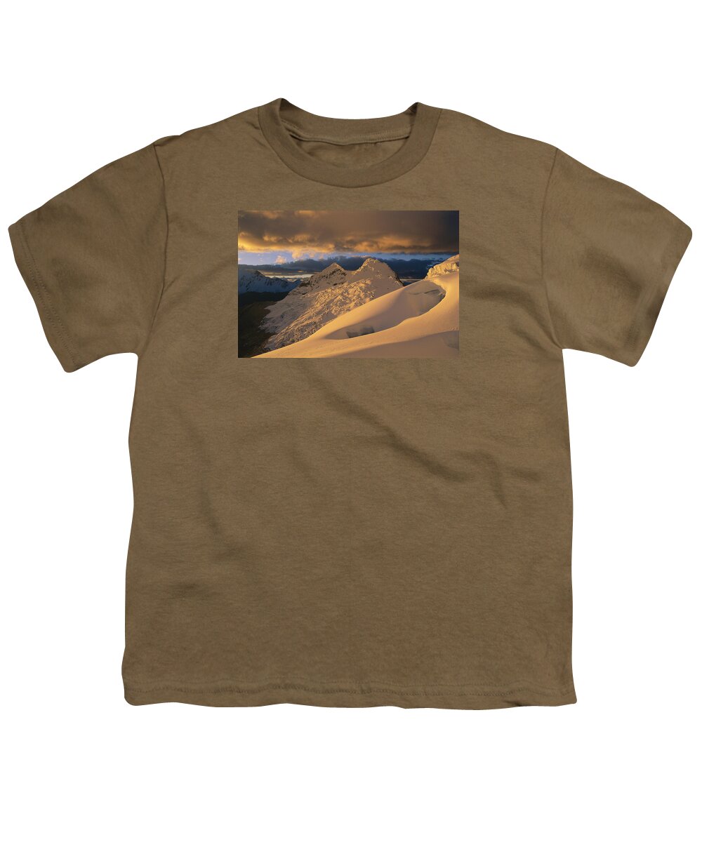 Feb0514 Youth T-Shirt featuring the photograph Sunset On Chinchey Massif Peru by Grant Dixon