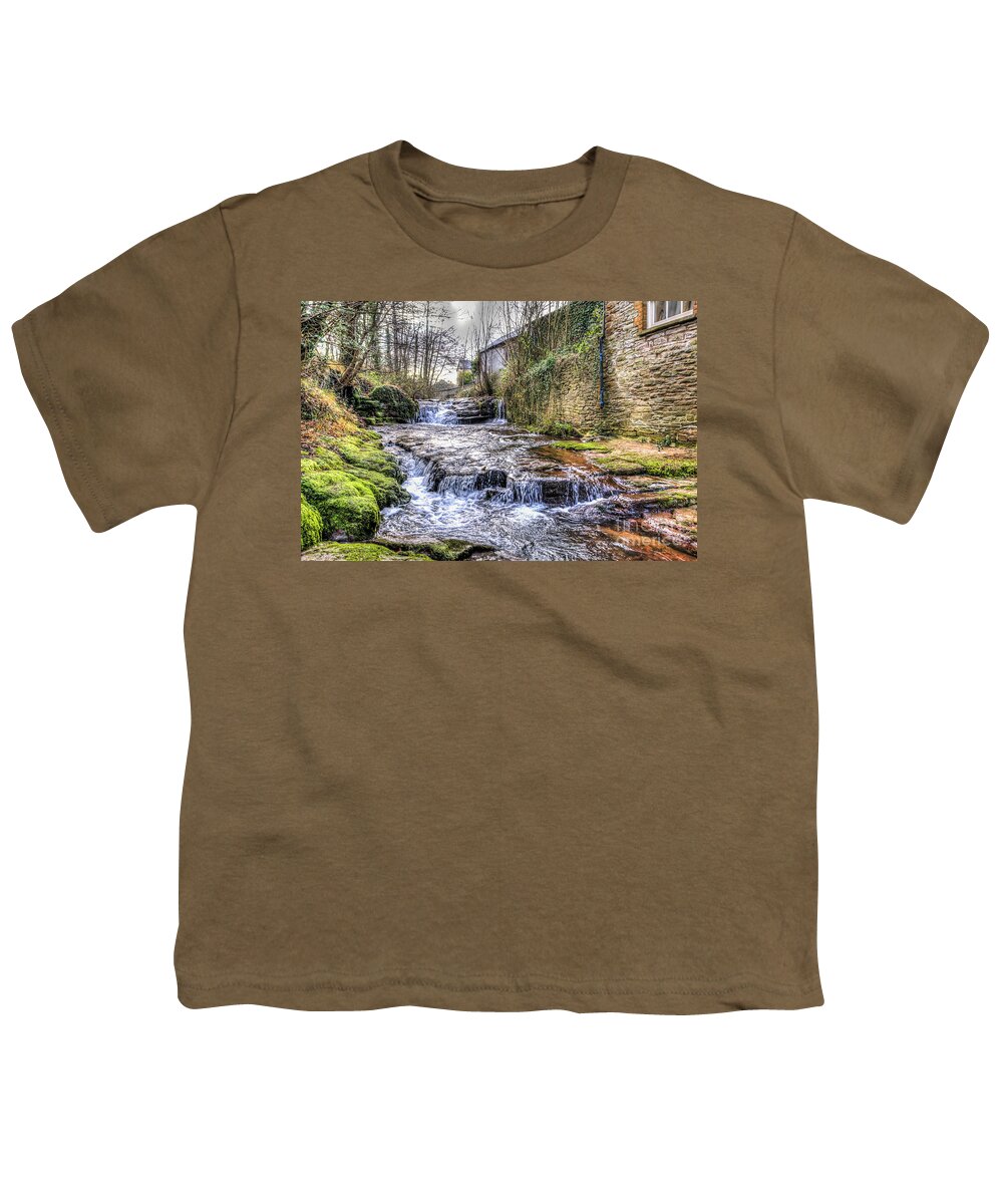 Talgarth Youth T-Shirt featuring the photograph Talgarth Waterfall 3 by Steve Purnell