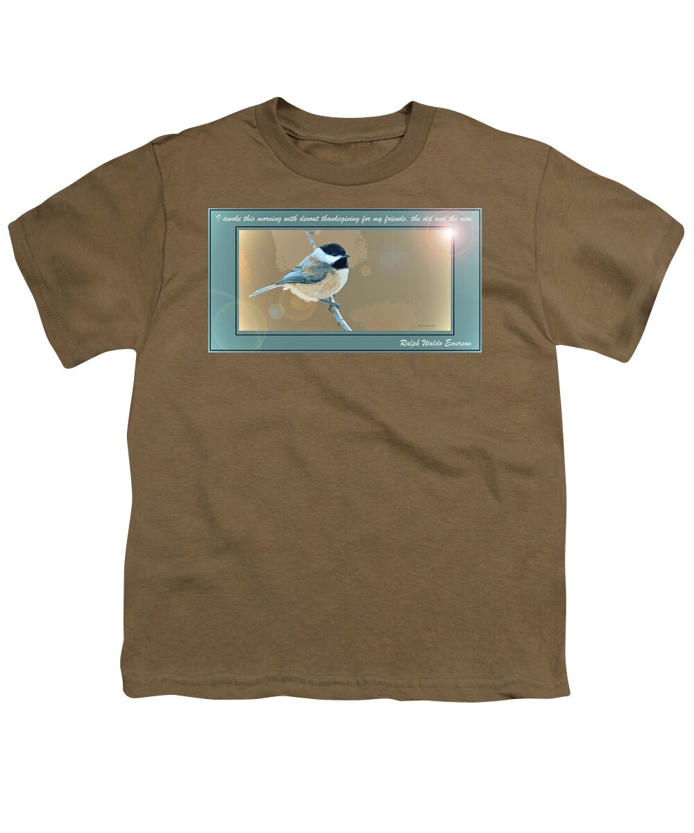 Thanksgiving Youth T-Shirt featuring the photograph Thanksgiving for My Friends Digital Art by A Macarthur Gurmankin