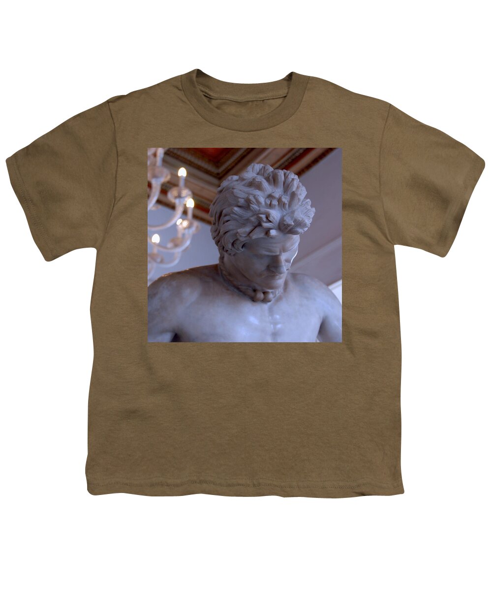 Rome Youth T-Shirt featuring the photograph The Dying Gaul Closeup by Eric Tressler