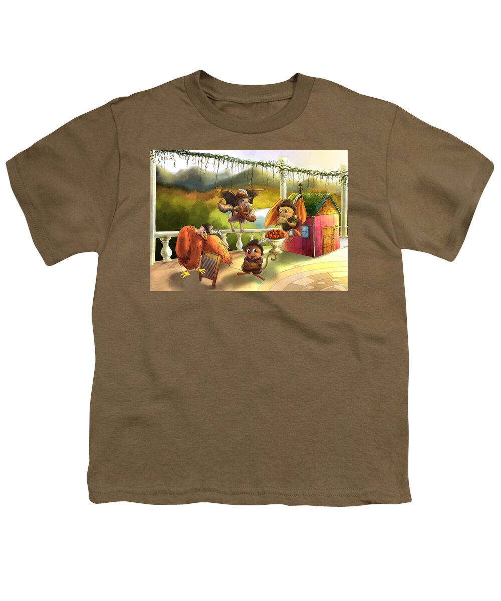  The Wurtherington Diary Youth T-Shirt featuring the painting The Swiss Four by Reynold Jay