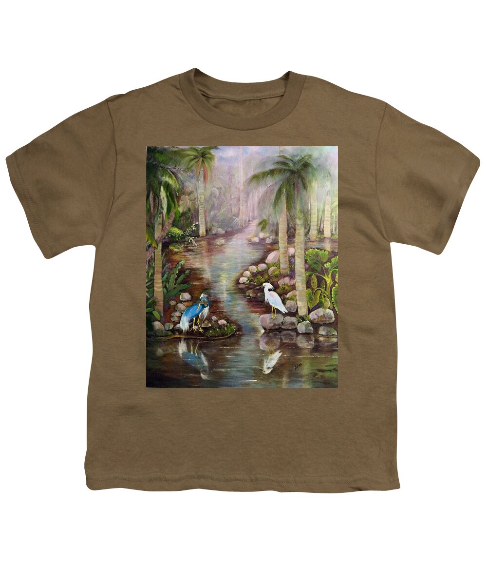 Bayou Youth T-Shirt featuring the painting Tropical Fog by Arlen Avernian - Thorensen