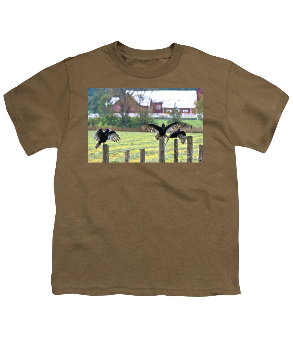  Youth T-Shirt featuring the photograph Turkey Vulture Welcome by Cheryl Baxter
