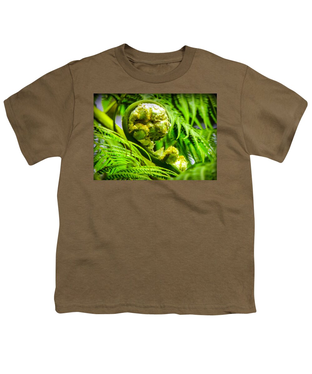 Green Youth T-Shirt featuring the photograph Unveiling Life by Karen Wiles