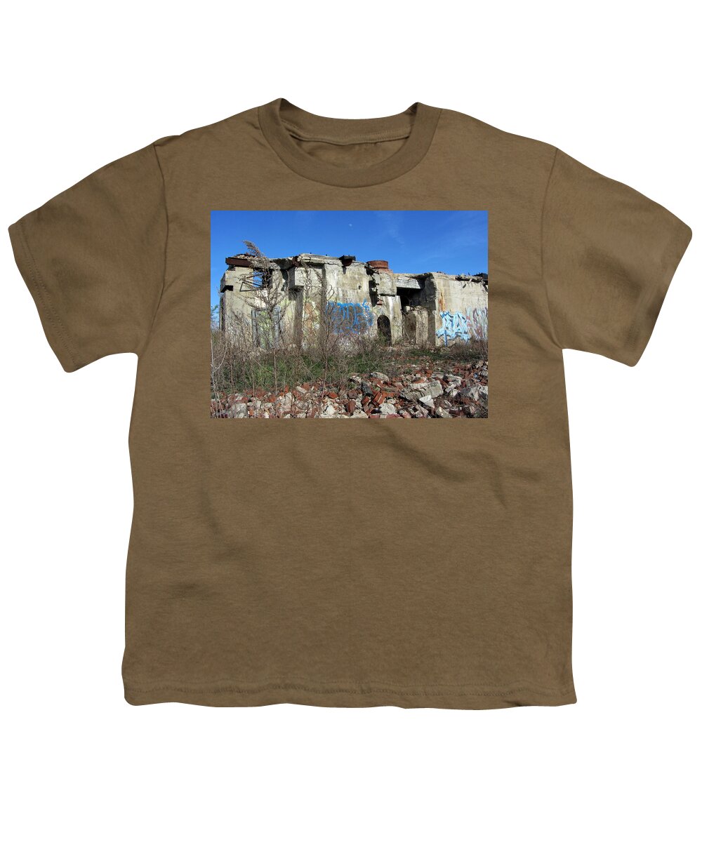 Urban Youth T-Shirt featuring the photograph Urban Decay Solvay Ruins 7 by Anita Burgermeister