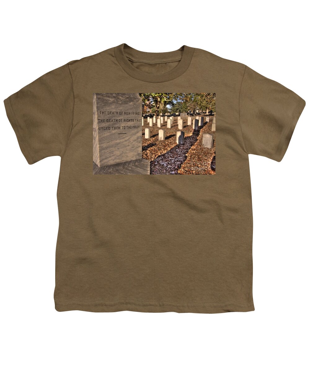 Civil War Graves Youth T-Shirt featuring the photograph Urged to the Fray by Jonathan Harper