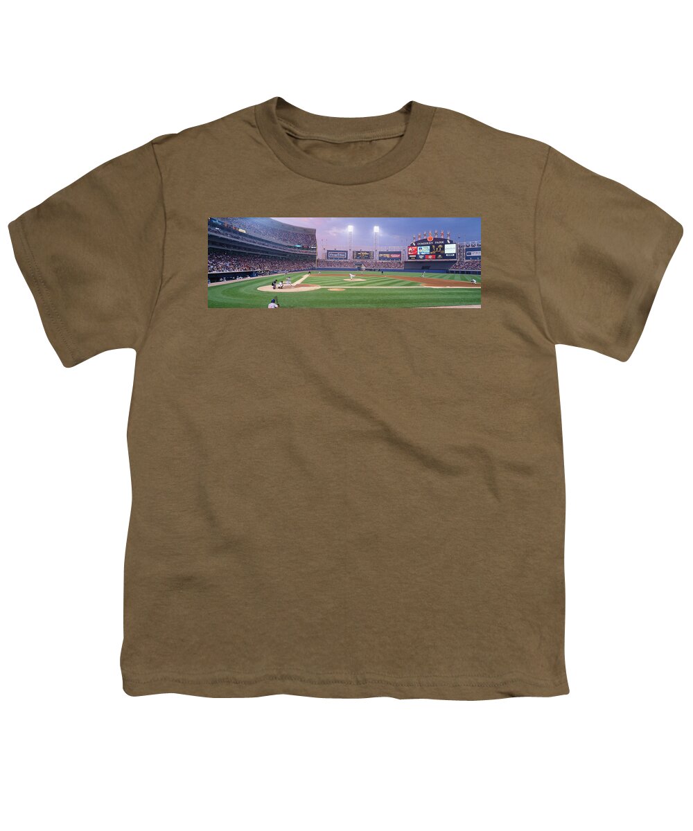 Photography Youth T-Shirt featuring the photograph Usa, Illinois, Chicago, White Sox by Panoramic Images