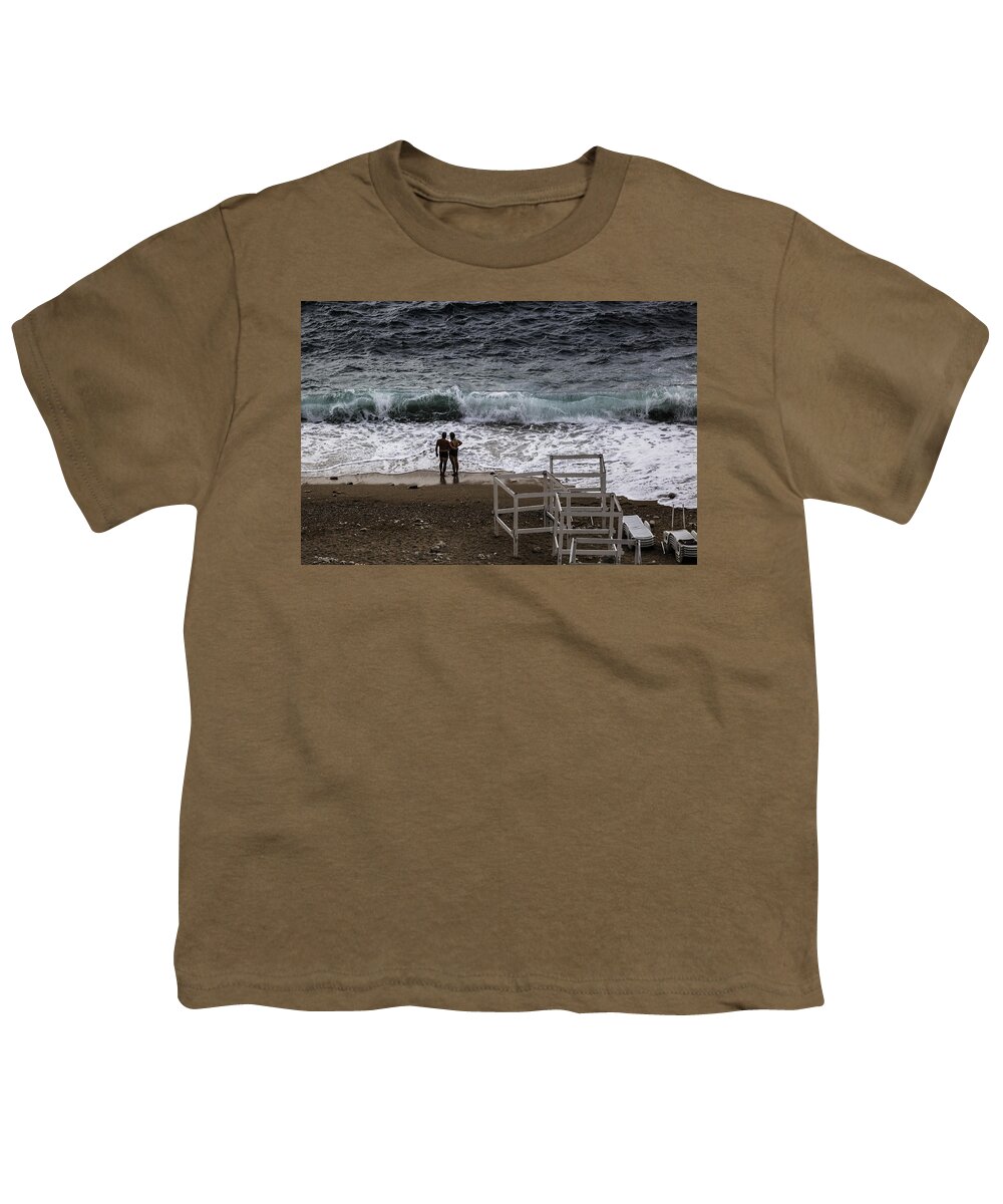 Love Youth T-Shirt featuring the photograph Watching The Waves Roll In by Madeline Ellis